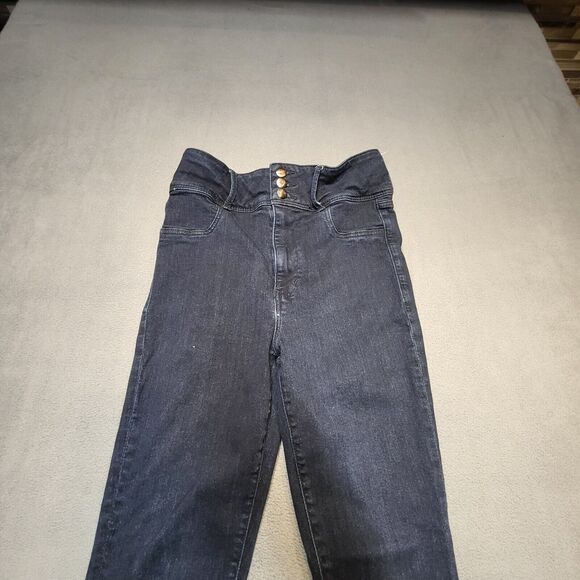 American Eagle Jeans Girls 10 Blue High Rise Jegging Distressed Stretch Denim - Picture 2 of 11